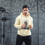Men Graphic Hoodie Fashion Casual Men Velvet Padded Hooded Sweatshirt