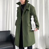 Blade Runner Jacket Winter Casual Solid Color Loose Trench Coat