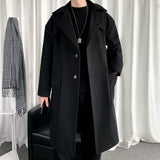 Blade Runner Jacket Winter Casual Solid Color Loose Trench Coat