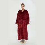 Hoodies Blankets Double Layer Extra Thick Warm with Fleece Lengthened Loose Sweater