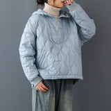 Women Winter Coats Puffer Jacket Down Coat Loose Down Jacket Female Zipper Hooded Pullover White Duck Down Sweater Winter