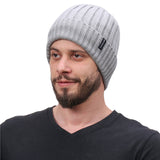 Men Winter Hats Fall/Winter plus Fluff Knitted Hat Men and Women Fashion Woolen Hat