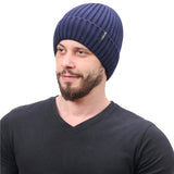 Men Winter Hats Fall/Winter plus Fluff Knitted Hat Men and Women Fashion Woolen Hat