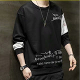 Men Sweatshirts Long-Sleeved T-shirt Men's Spring and Autumn Loose round Neck