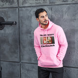 Men Graphic Hoodie Travisscott Cactusjack Male Velvet Padded Hooded Sweatshirt