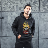 Men Graphic Hoodie Fashion Harley Men and Women Velvet Padded Hooded Sweatshirt