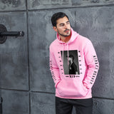 Men Graphic Hoodie Singer Trendy Men and Women Velvet Padded Hooded Sweatshirt