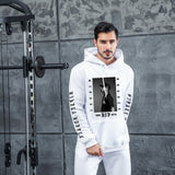 Men Graphic Hoodie Singer Trendy Men and Women Velvet Padded Hooded Sweatshirt