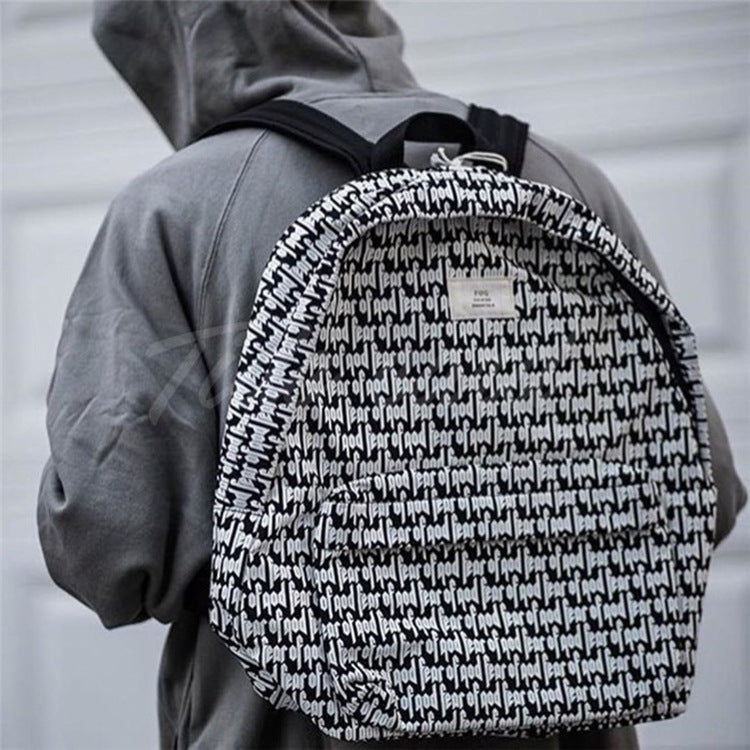 Fog Fear of God Essentials Bag Backpack Double Line Schoolbag Backpack