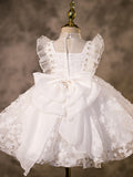 Princess Charlotte Flower Girl Dress White Summer Children's  Birthday Dress