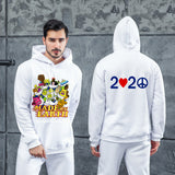 Men Graphic Hoodie Autumn and Winter Long Sleeve Men's Printed Cotton Hooded Men's Sweater Casual Men's Clothing