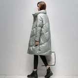 Women Winter Coats Puffer Jacket Down Coat Down Jacket Female Winter Mid-Length White Duck Down Baggy Coat
