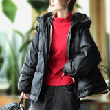 Women Winter Coats Puffer Jacket Down Coat White Duck Down Coat Female Hooded Long Sleeve Warm Winter Lightweight Down Jacket