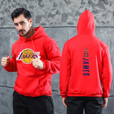 Men Graphic Hoodie Autumn and Winter Men and Women Lakers Hip Hop Hooded Fashion Casual Sweater