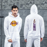 Men Graphic Hoodie Autumn and Winter Men and Women Lakers Hip Hop Hooded Fashion Casual Sweater