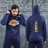 Men Graphic Hoodie Autumn and Winter Men and Women Lakers Hip Hop Hooded Fashion Casual Sweater