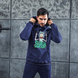 Men Graphic Hoodie Fashion Casual Men and Women Velvet Padded Hooded Sweatshirt