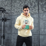 Men Graphic Hoodie Fashion Casual Men and Women Velvet Padded Hooded Sweatshirt