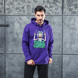 Men Graphic Hoodie Fashion Casual Men and Women Velvet Padded Hooded Sweatshirt