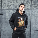 Men Graphic Hoodie Fashion Casual Men and Women Velvet Padded Hooded Sweatshirt