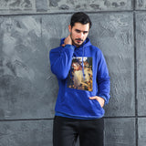 Men Graphic Hoodie Fashion Casual Men and Women Velvet Padded Hooded Sweatshirt