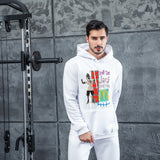 Men Graphic Hoodie Fashion Casual Men and Women Velvet Padded Hooded Sweatshirt