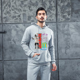 Men Graphic Hoodie Fashion Casual Men and Women Velvet Padded Hooded Sweatshirt