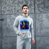 Men Graphic Hoodie Fashion Casual Men and Women Velvet Padded Hooded Sweatshirt