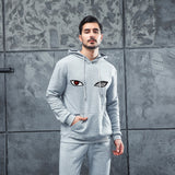 Men Graphic Hoodie Fashion Casual Men and Women Velvet Padded Hooded Sweatshirt
