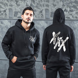 Men Graphic Hoodie Singer Rapper Commemorative Velvet Padded Hooded Sweatshirt