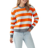 Tate Langdon Sweater Autumn and Winter New Long-Sleeved Shirt Striped Stitching Women's Sweater