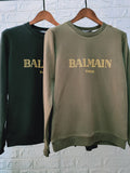 T Shirt Balmain Fall/Winter Pure Cotton Long-Sleeved Sweatshirt
