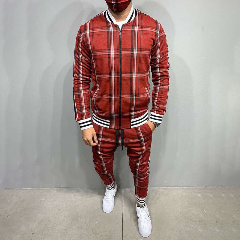 Men Tracksuit Spring and Autumn Fashion Men's Slim Jacket