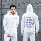 Men Graphic Hoodie Fashion Casual You Men and Women Velvet Padded Hooded Sweatshirt
