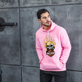 Men Graphic Hoodie Fashion Harley Men and Women Velvet Padded Hooded Sweatshirt