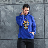 Men Graphic Hoodie Fashion Harley Men and Women Velvet Padded Hooded Sweatshirt