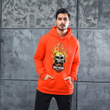 Men Graphic Hoodie Fashion Harley Men and Women Velvet Padded Hooded Sweatshirt