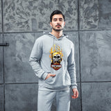Men Graphic Hoodie Fashion Harley Men and Women Velvet Padded Hooded Sweatshirt