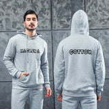 Men Graphic Hoodie Fashion Chic Men and Women Casual Velvet Padded Hooded Sweatshirt