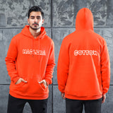 Men Graphic Hoodie Fashion Chic Men and Women Casual Velvet Padded Hooded Sweatshirt
