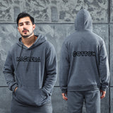 Men Graphic Hoodie Fashion Chic Men and Women Casual Velvet Padded Hooded Sweatshirt