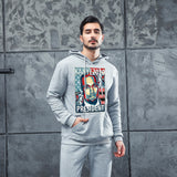 Men Graphic Hoodie Fashion Casual Kanye Men and Women Velvet Padded Hooded Sweatshirt