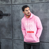 Men Graphic Hoodie Fashion Casual Kanye Men and Women Velvet Padded Hooded Sweatshirt