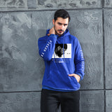 Men Graphic Hoodie Rap Singer Singer Men and Women Loose Velvet Padded Hooded Sweatshirt