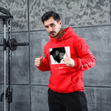 Men Graphic Hoodie Rap Singer Singer Men and Women Loose Velvet Padded Hooded Sweatshirt