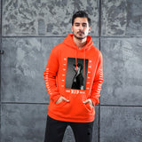 Men Graphic Hoodie Singer Trendy Men and Women Velvet Padded Hooded Sweatshirt