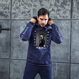 Men Graphic Hoodie Singer Trendy Men and Women Velvet Padded Hooded Sweatshirt
