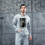 Men Graphic Hoodie Singer Trendy Men and Women Velvet Padded Hooded Sweatshirt