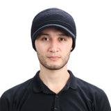 Mens Winter Hats Knitted Hat Peaked Cap Autumn and Winter Warm Wool