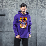 Men Graphic Hoodie Fashion Casual Men and Women Velvet Padded Hooded Sweatshirt